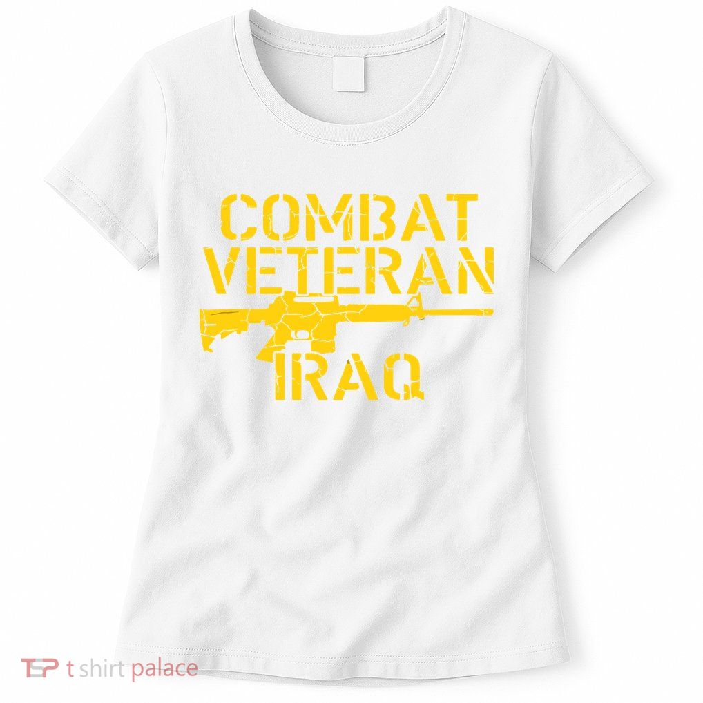 Combat Veteran Iraq For Proud American Vets Womens T-Shirt