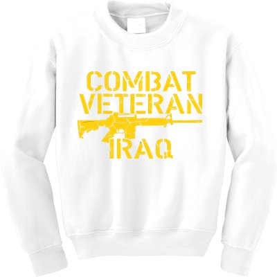 Combat Veteran Iraq For Proud American Vets Kids Sweatshirt