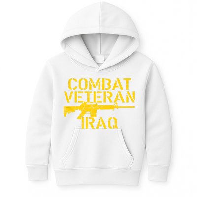 Combat Veteran Iraq For Proud American Vets Kids Hoodie