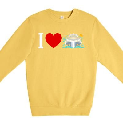 Cruising Vacation I Love Cruise Funny Gift Premium Crewneck Sweatshirt