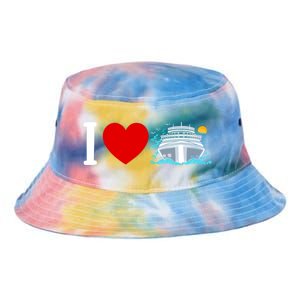 Cruising Vacation I Love Cruise Funny Gift Tie Dye Newport Bucket Hat