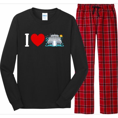 Cruising Vacation I Love Cruise Funny Gift Long Sleeve Pajama Set