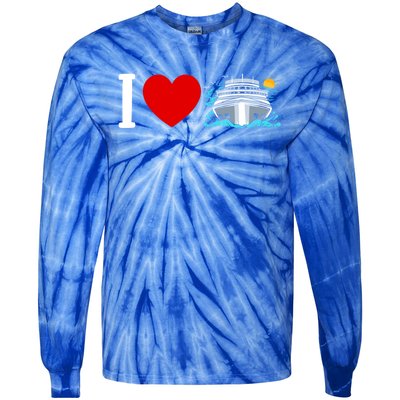 Cruising Vacation I Love Cruise Funny Gift Tie-Dye Long Sleeve Shirt