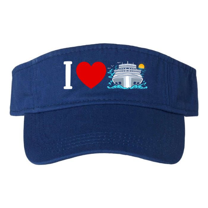 Cruising Vacation I Love Cruise Funny Gift Valucap Bio-Washed Visor