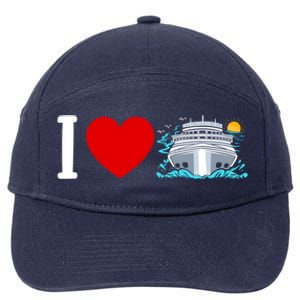 Cruising Vacation I Love Cruise Funny Gift 7-Panel Snapback Hat