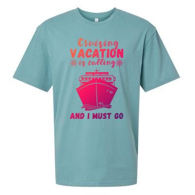 Cruising Vacation Is Calling Cruising Ship Cruise Trip Meaningful Gift Sueded Cloud Jersey T-Shirt