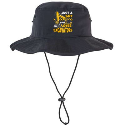 Construction Vehicle Just A Who Loves Excavators Legacy Cool Fit Booney Bucket Hat