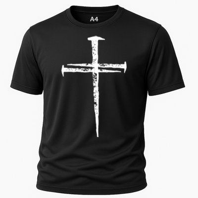 Christian Vintage Jesus Cross Three Nails Cooling Performance Crew T-Shirt