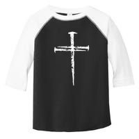 Christian Vintage Jesus Cross Three Nails Toddler Fine Jersey T-Shirt