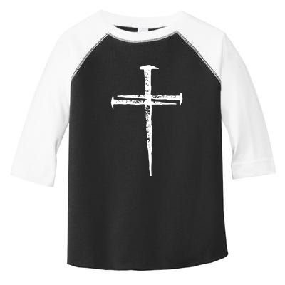 Christian Vintage Jesus Cross Three Nails Toddler Fine Jersey T-Shirt