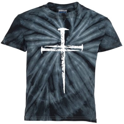 Christian Vintage Jesus Cross Three Nails Kids Tie-Dye T-Shirt