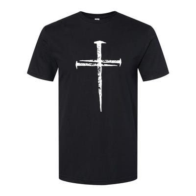 Christian Vintage Jesus Cross Three Nails Softstyle CVC T-Shirt