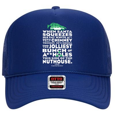 Christmas Vacation Jolliest Bunch High Crown Mesh Back Trucker Hat