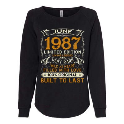 Classic Vintage June 1987 Limited Edition 36th Birthday Womens California Wash Sweatshirt