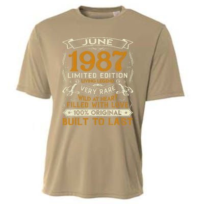 Classic Vintage June 1987 Limited Edition 36th Birthday Cooling Performance Crew T-Shirt