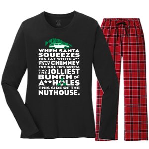 Christmas Vacation Jolliest Bunch Women's Long Sleeve Flannel Pajama Set 