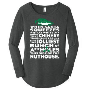 Christmas Vacation Jolliest Bunch Women's Perfect Tri Tunic Long Sleeve Shirt