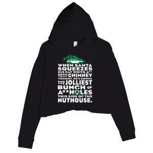 Christmas Vacation Jolliest Bunch Crop Fleece Hoodie