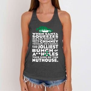 Christmas Vacation Jolliest Bunch Women's Knotted Racerback Tank