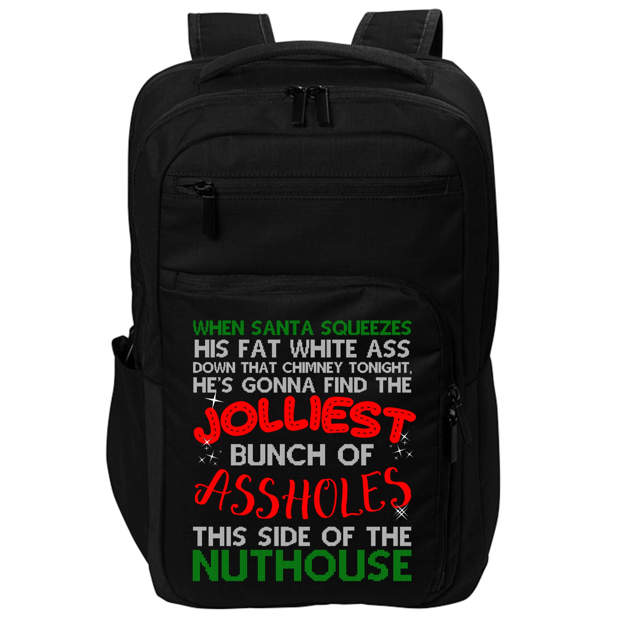 Christmas Vacation Jolliest Bunch Ugly Christmas Xmas Gift Impact Tech Backpack