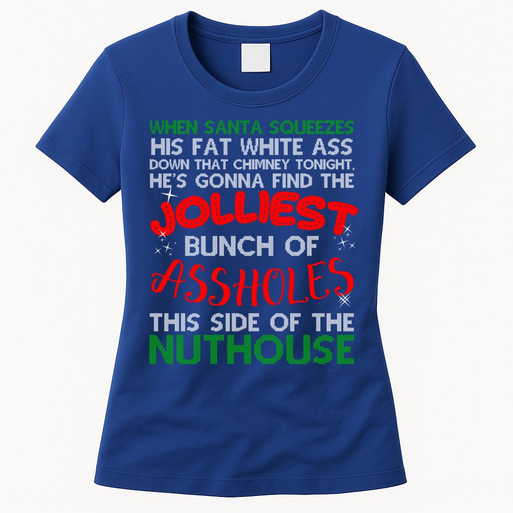 Christmas Vacation Jolliest Bunch Ugly Christmas Xmas Gift Womens T-Shirt
