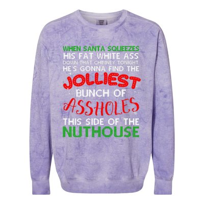 Christmas Vacation Jolliest Bunch Ugly Christmas Xmas Gifts Colorblast Crewneck Sweatshirt