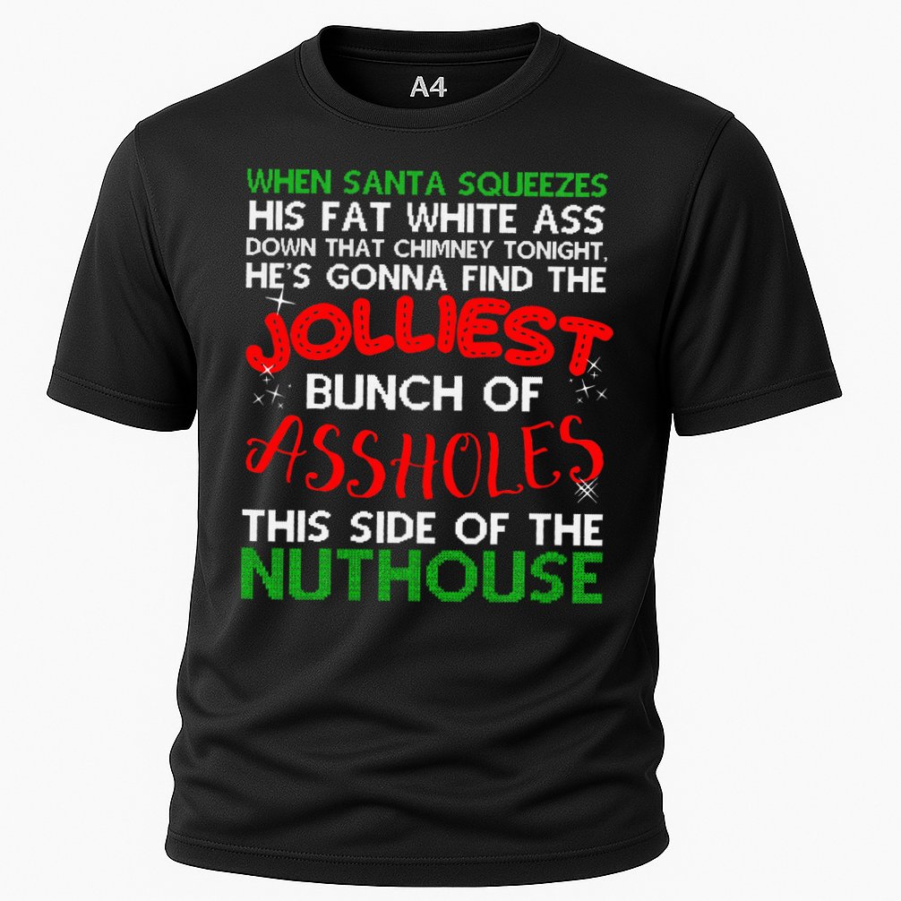 Christmas Vacation Jolliest Bunch Ugly Christmas Xmas Gifts Cooling Performance Crew T-Shirt