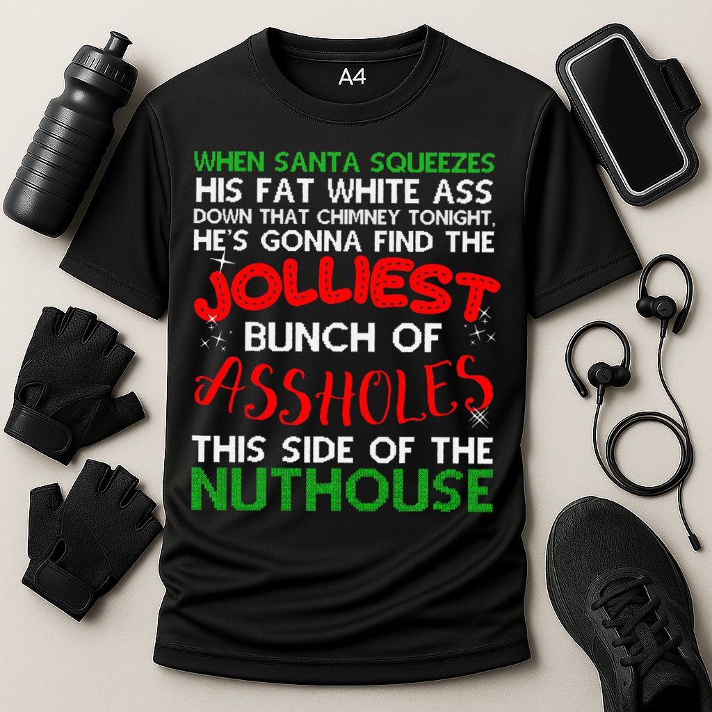 Christmas Vacation Jolliest Bunch Ugly Christmas Xmas Gifts Cooling Performance Crew T-Shirt