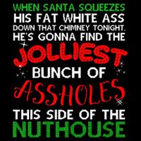 Christmas Vacation Jolliest Bunch Ugly Christmas Xmas Gifts Flat Bill Trucker Hat