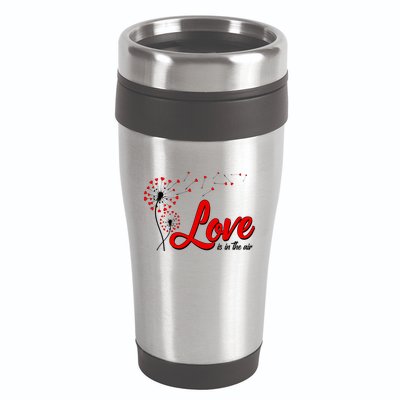Cute Valentine Love Is In The Air Dandelions 16oz Travel Tumbler