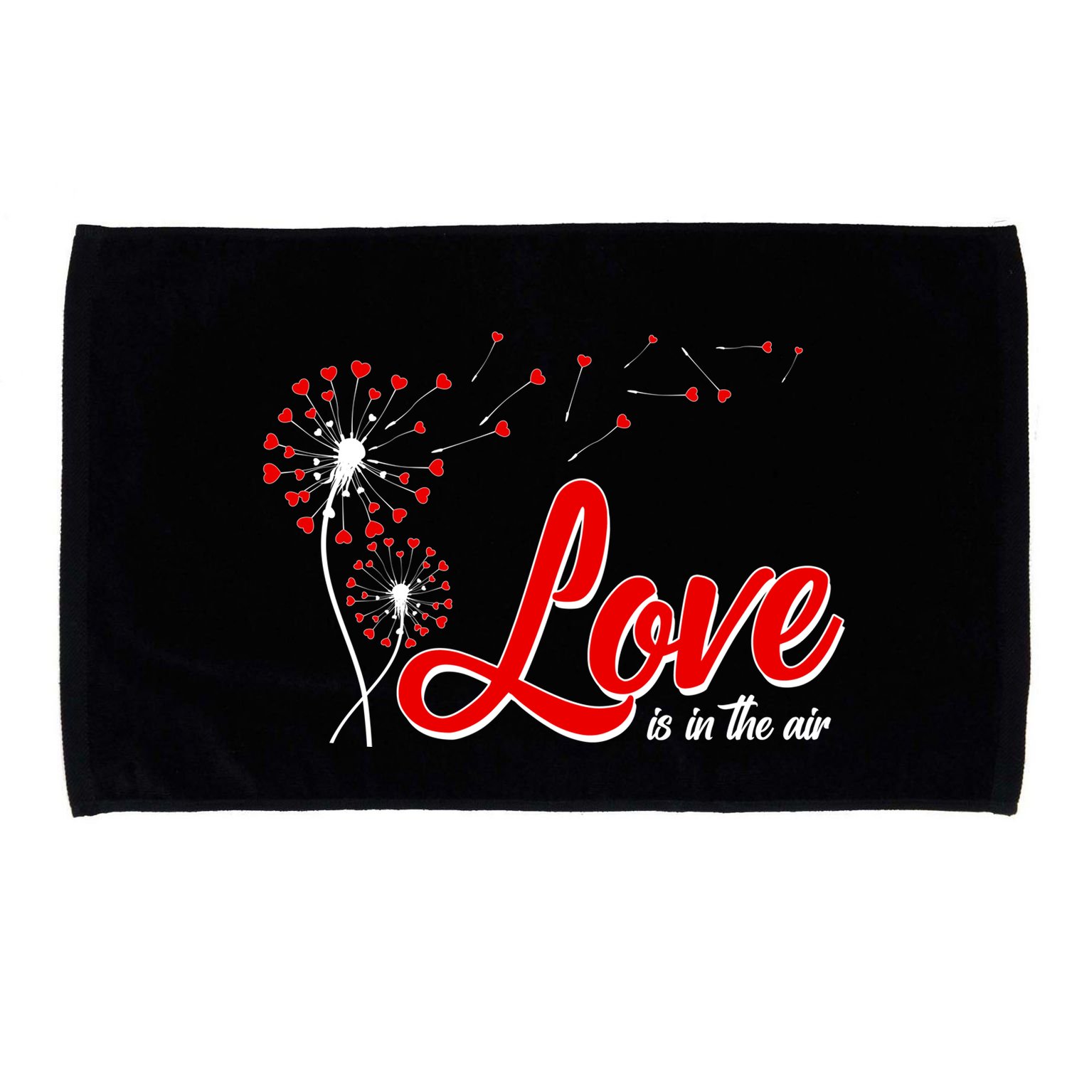 Cute Valentine Love Is In The Air Dandelions Microfiber Hand Towel