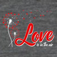 Cute Valentine Love Is In The Air Dandelions 7 Panel Mesh Trucker Snapback Hat
