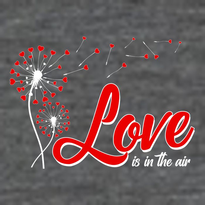 Cute Valentine Love Is In The Air Dandelions 7 Panel Mesh Trucker Snapback Hat