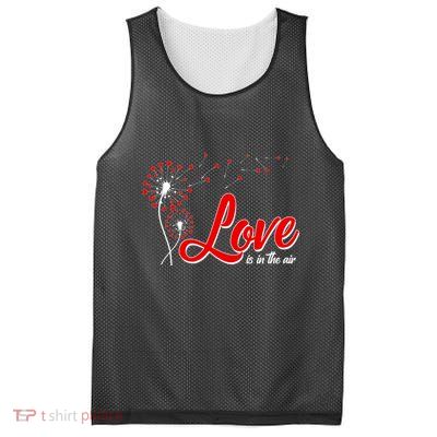 Cute Valentine Love Is In The Air Dandelions Mesh Reversible Basketball Jersey Tank