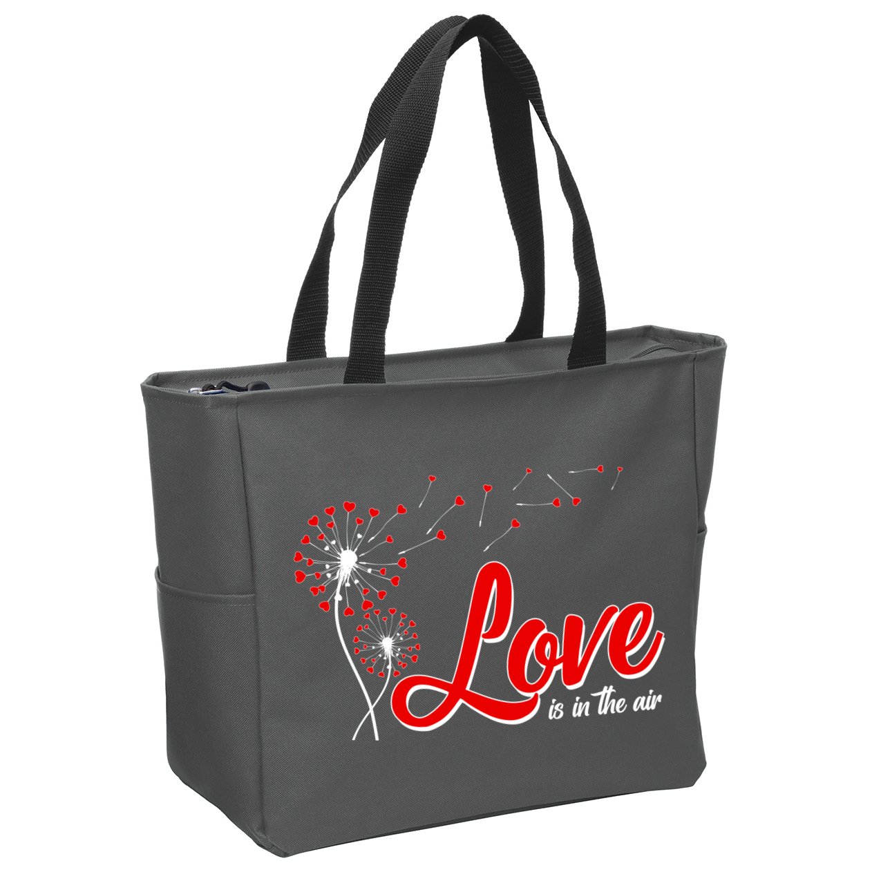 Cute Valentine Love Is In The Air Dandelions Zip Tote Bag