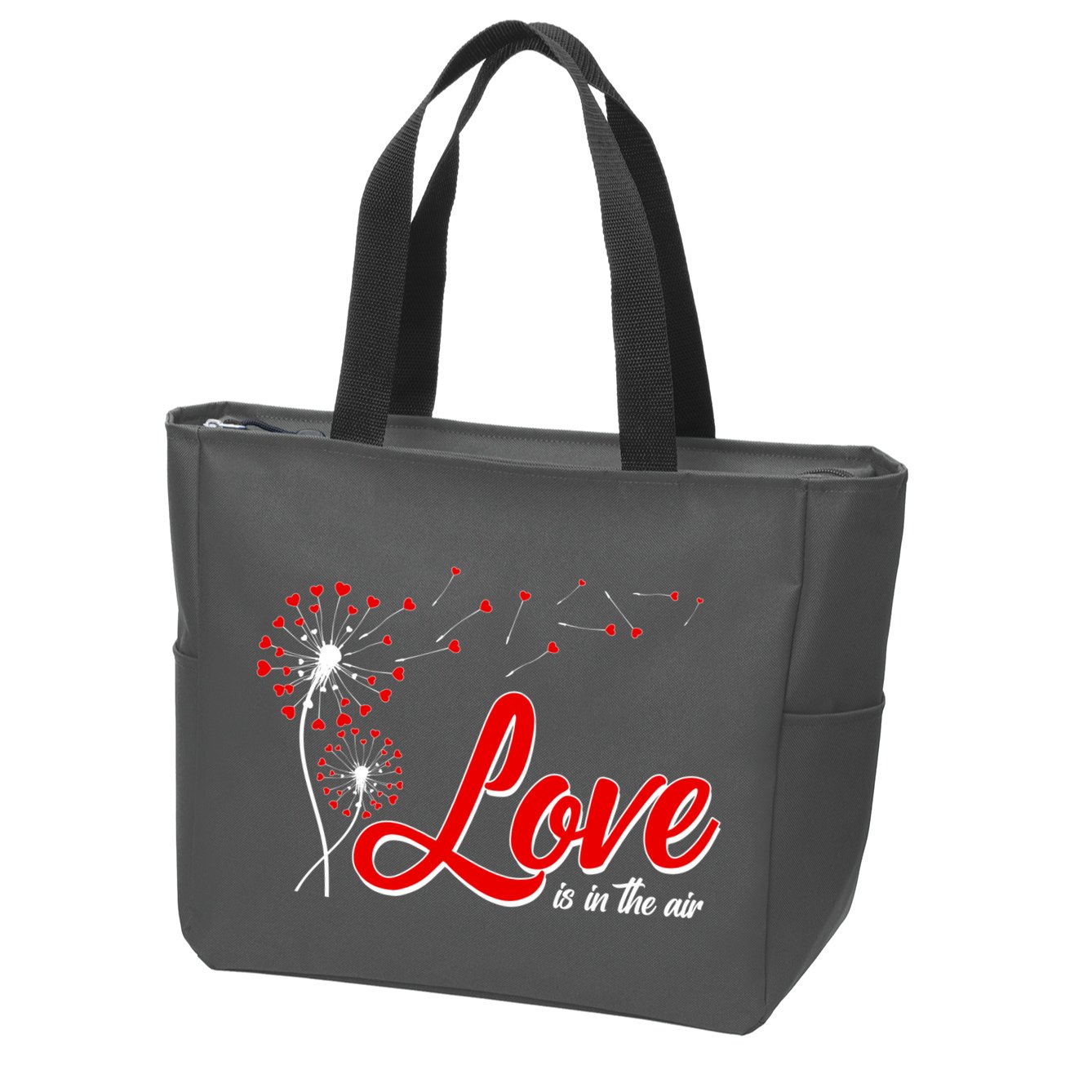 Cute Valentine Love Is In The Air Dandelions Zip Tote Bag