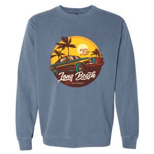 California Vibe Long Beach California Garment-Dyed Sweatshirt