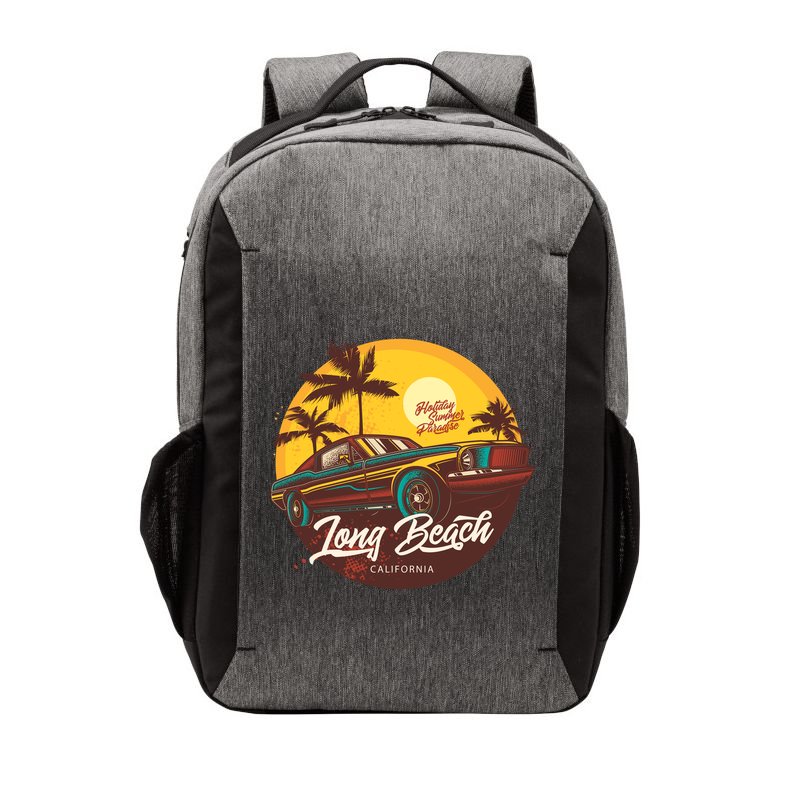 California Vibe Long Beach California Vector Backpack