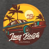California Vibe Long Beach California Vector Backpack