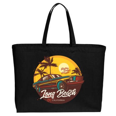 California Vibe Long Beach California Cotton Canvas Jumbo Tote