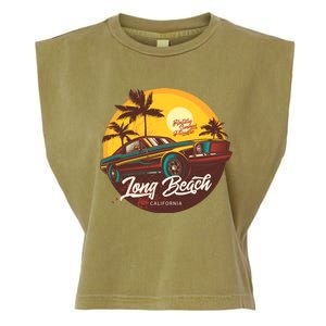 California Vibe Long Beach California Garment-Dyed Women's Muscle Tee