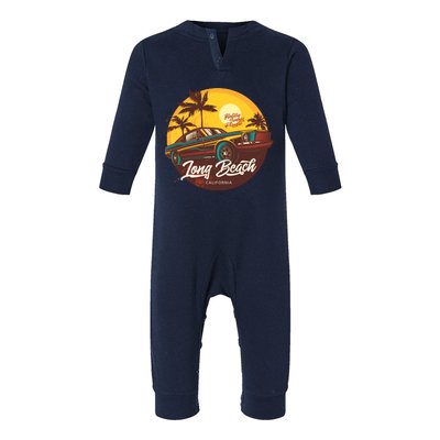 California Vibe Long Beach California Infant Fleece One Piece