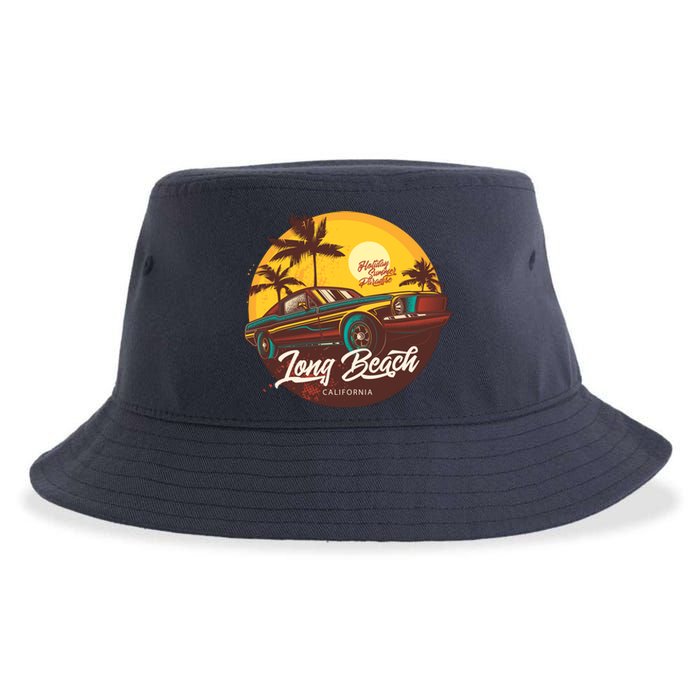 California Vibe Long Beach California Sustainable Bucket Hat