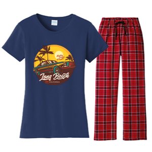 California Vibe Long Beach California Women's Flannel Pajama Set