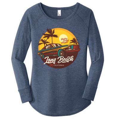 California Vibe Long Beach California Women's Perfect Tri Tunic Long Sleeve Shirt