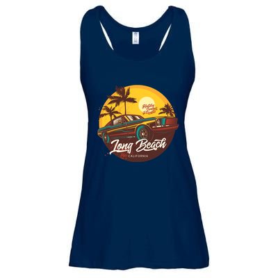 California Vibe Long Beach California Ladies Essential Flowy Tank