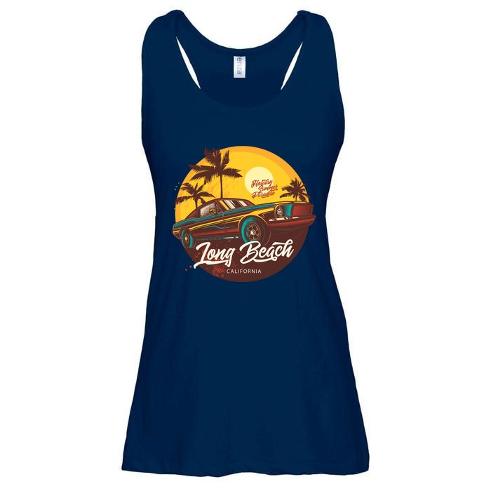 California Vibe Long Beach California Ladies Essential Flowy Tank