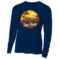 California Vibe Long Beach California Cooling Performance Long Sleeve Crew