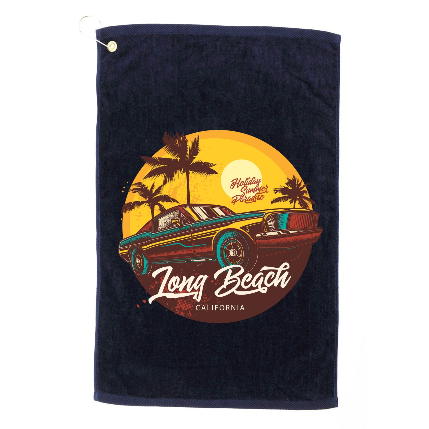 California Vibe Long Beach California Golf Towel