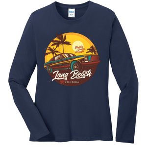 California Vibe Long Beach California Ladies Long Sleeve Shirt